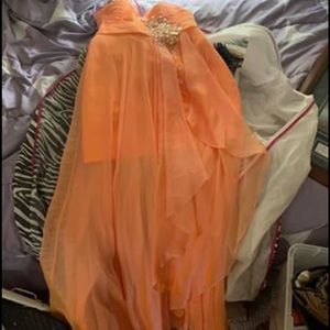 Size 6 orange prom dress